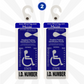 2 MirorTag Silver™- Handicap Parking Placard Holder. Magnetically Display & Put Away your Disabled Parking Tag with ease. 2 Holders & 2 Hooks Included. Made in USA (Copy)