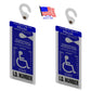 2 MirorTag Silver™- Handicap Parking Placard Holder. Magnetically Display & Put Away your Disabled Parking Tag with ease. 2 Holders & 2 Hooks Included. Made in USA (Copy)