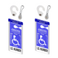 Mirortag™ Holder with Hook & Charm Options- Handicap Placard Holder. Easily Protect, Display & Put Away Your Handicap tag. Magnetically Attach & Detach Your Placard with Your Eyes Closed. Made in USA