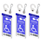 Mirortag™ Holder with Hook & Charm Options- Handicap Placard Holder. Easily Protect, Display & Put Away Your Handicap tag. Magnetically Attach & Detach Your Placard with Your Eyes Closed. Made in USA