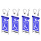 Mirortag™ Holder with Hook & Charm Options- Handicap Placard Holder. Easily Protect, Display & Put Away Your Handicap tag. Magnetically Attach & Detach Your Placard with Your Eyes Closed. Made in USA