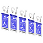 Mirortag™ Holder with Hook & Charm Options- Handicap Placard Holder. Easily Protect, Display & Put Away Your Handicap tag. Magnetically Attach & Detach Your Placard with Your Eyes Closed. Made in USA