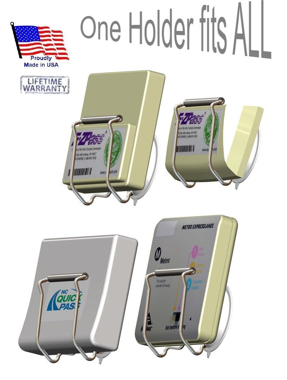 EZ Pass-Port™- UNBREAKABLE Toll Pass Holder for E-ZPass, I Pass, Uni,  E-Pass & E-Pass Xtra, Fastrak, NC QuickPass, SunPass & SunPass PRO,  Palmetto